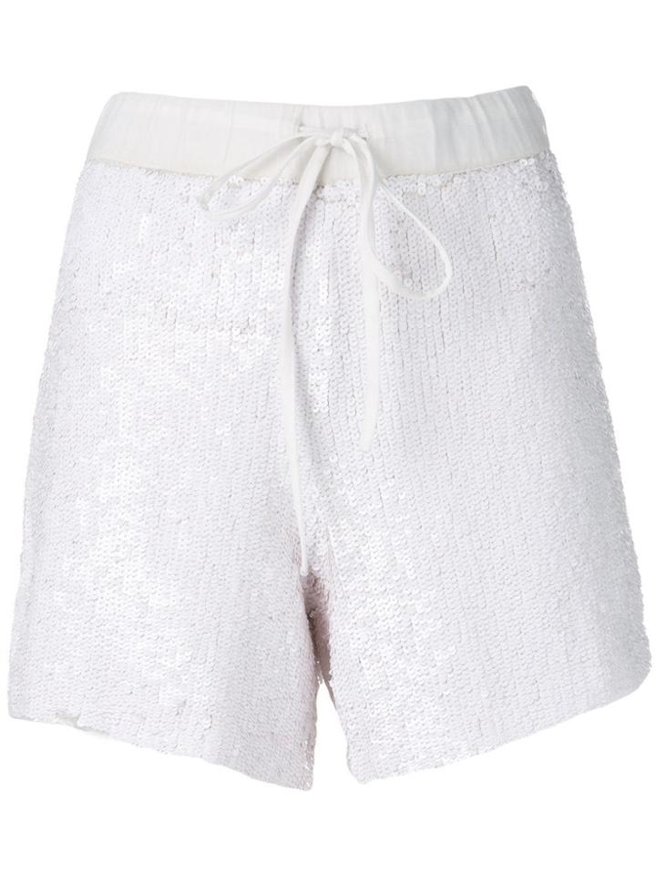 P.a.r.o.s.h. Sequin Embellished Shorts - White