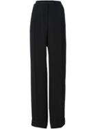 Maison Margiela Wide Leg Trousers, Women's, Size: 44, Black, Viscose