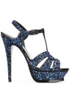 Saint Laurent Tribute 105mm Sandals - Black