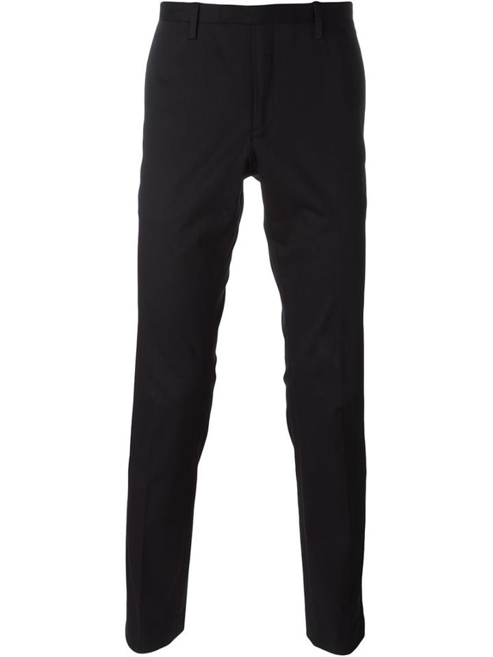 Michael Kors Slim Fit Trousers, Men's, Size: 32, Black, Cotton/spandex/elastane