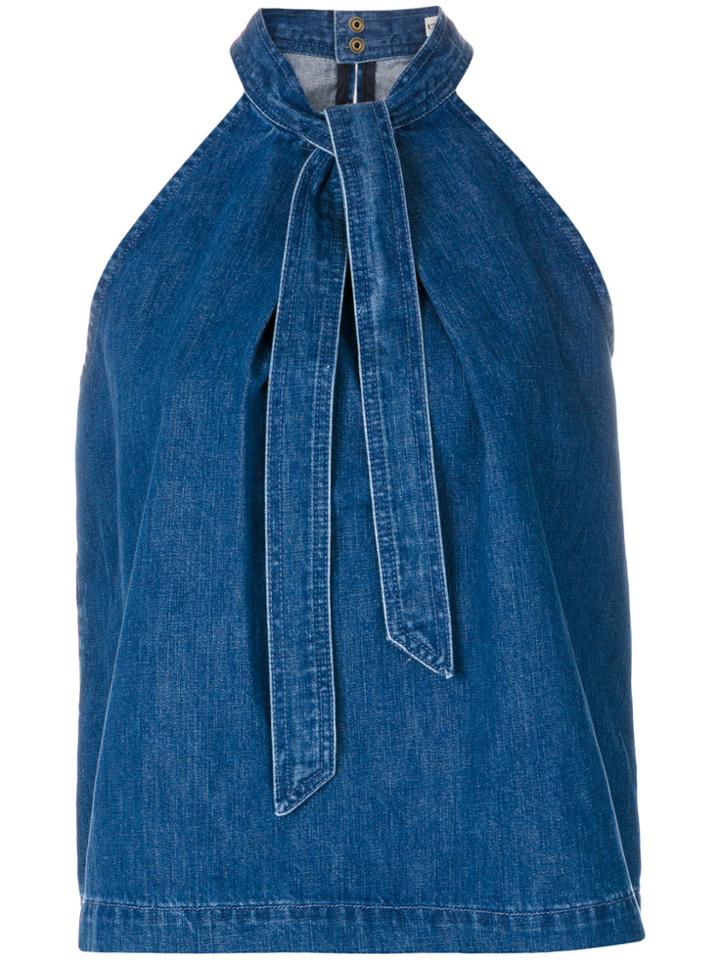 Ulla Johnson Mako Denim Top - Blue
