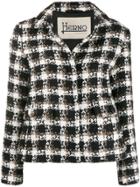 Herno Straight-fit Tweed Jacket - Black