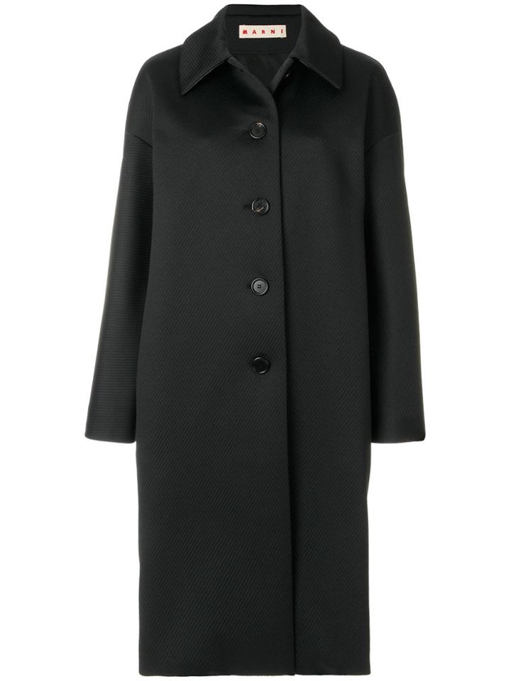 Marni Single Breasted Coat - Black