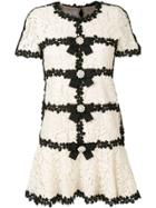 Edward Achour Paris Embellished Lace Dress - Neutrals