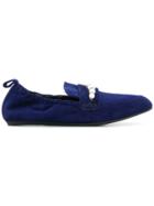 Lanvin Pearl Detail Loafers - Blue
