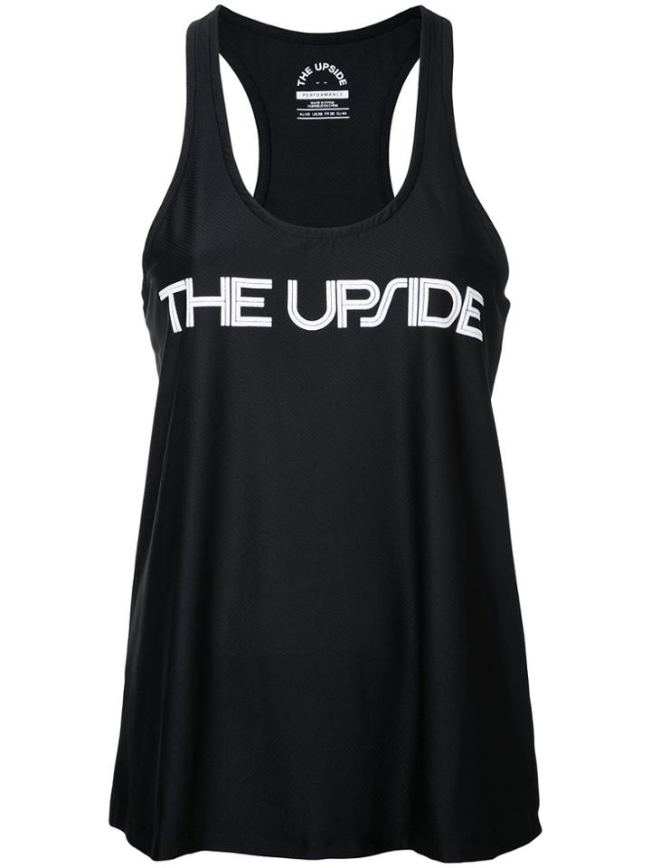 The Upside Logo Print Tank Top - Black