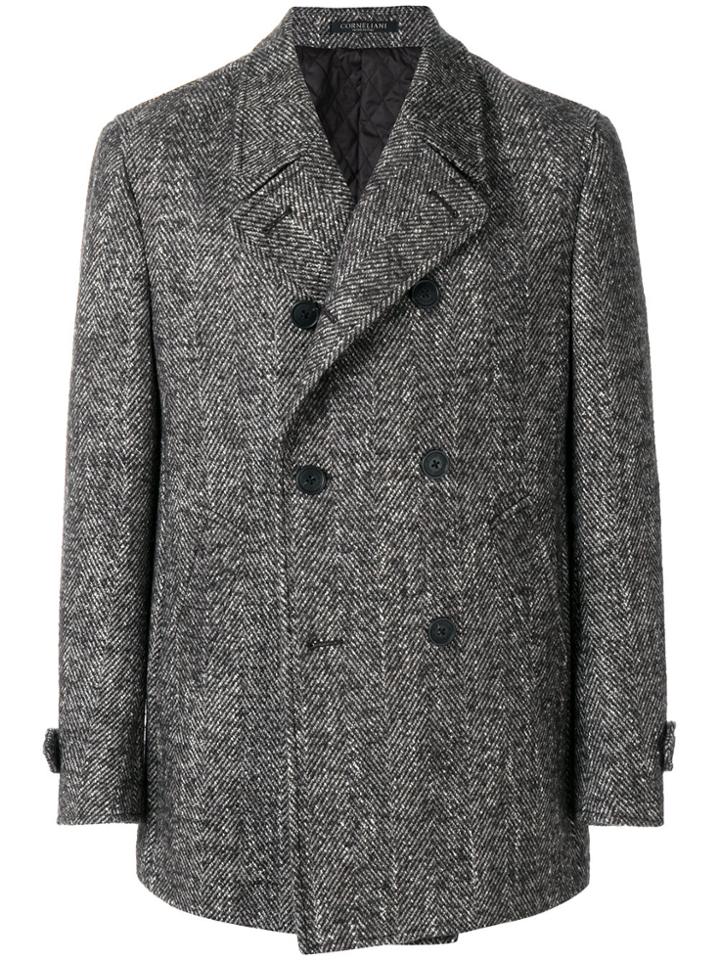 Corneliani Double Breasted Coat - Brown