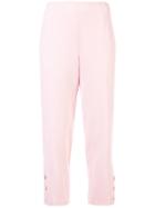 Lela Rose Skinny Cropped Trousers - Pink & Purple