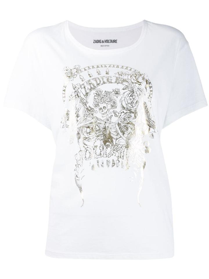 Zadig & Voltaire Foil-print T-shirt - White