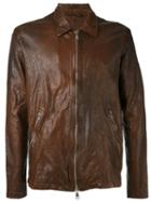 Giorgio Brato - Zipped Jacket - Men - Cotton/leather/nylon - 52, Brown, Cotton/leather/nylon