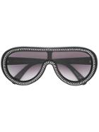 Stella Mccartney Eyewear Falabella Trim Aviator Sunglasses - Black