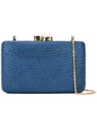 Kayu Chain Strap Woven Clutch Bag - Blue