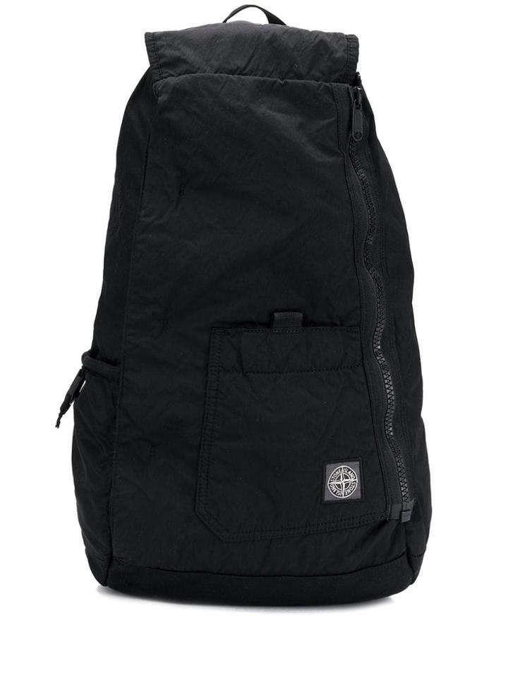 Stone Island Logo Backpack - Black