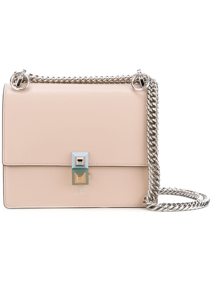 Fendi Small Kan I Shoulder Bag, Women's, Pink/purple, Calf Leather