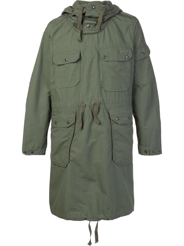 Engineered Garments Oversized Parka, Men's, Size: Large, Green, Cotton/nylon