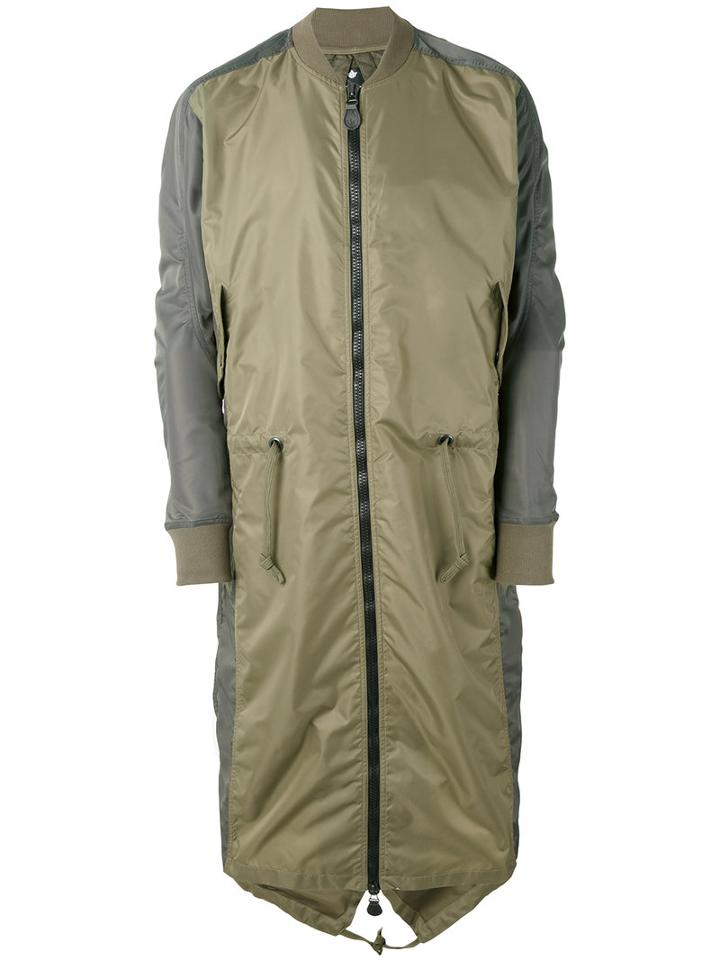 Ergonomic Fishtail Bomber Coat - Men - Nylon - L, Green, Nylon, Maharishi