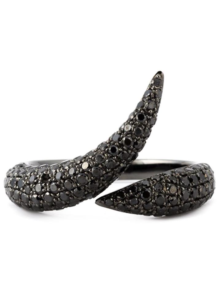Elise Dray Diamond Snake With Tail Ring