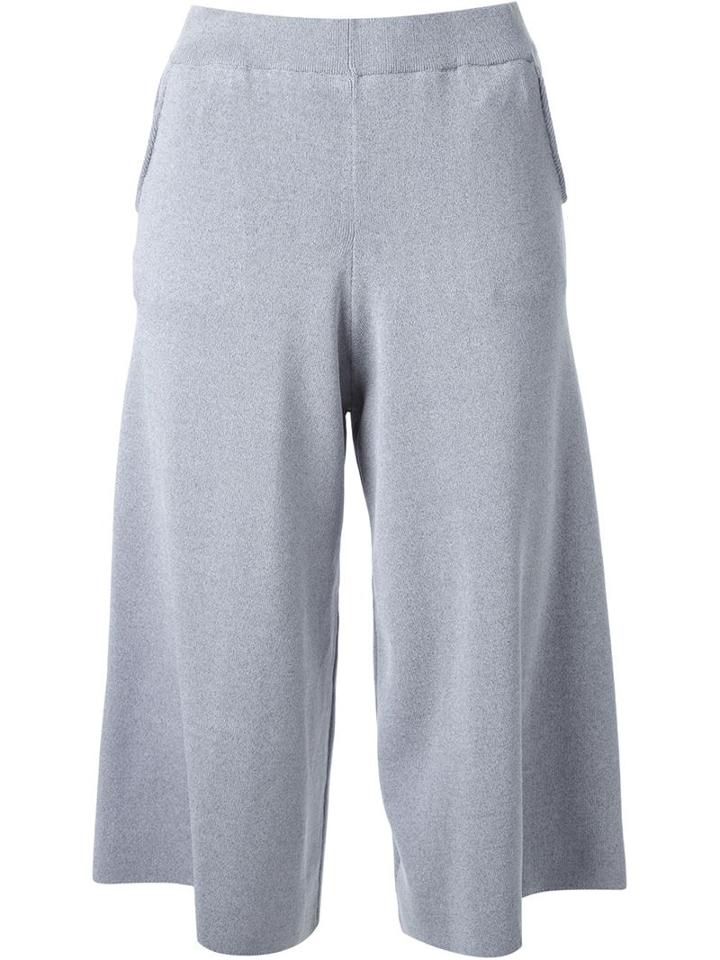 Loveless Knitted Culottes, Women's, Size: 36, Grey, Nylon/rayon