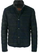 Tod's Leather-trimmed Quilted Jacket - Blue