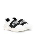Moschino Kids Teen Logo Strap Sneakers - White