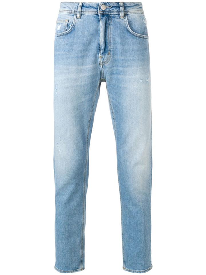 Haikure Distressed Slim-fit Jeans - Blue