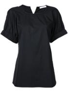 Astraet - Elasticated Cuffs T-shirt - Women - Cotton - One Size, Black, Cotton