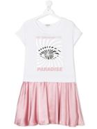 Kenzo Kids Metallic Trim Dress - Pink & Purple