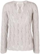 Lamberto Losani Cable Knit Sweater - Grey