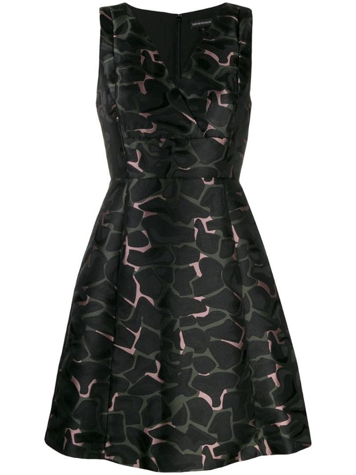 Ea7 Emporio Armani Camouflage V-neck Dress - Multicolour