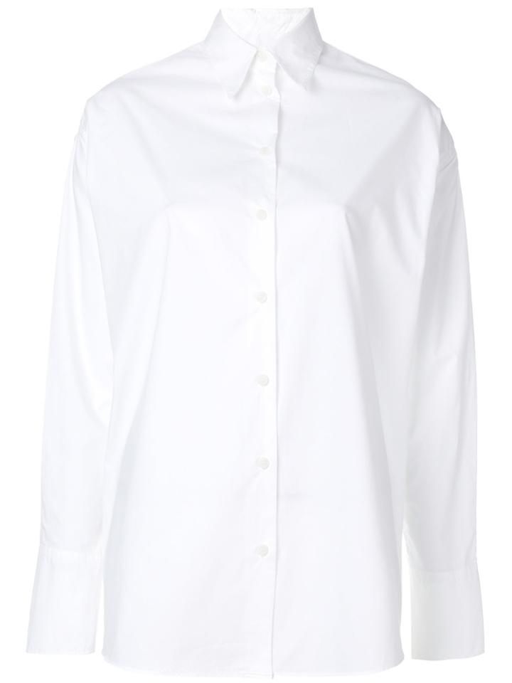 Mm6 Maison Margiela Pearly Back Strap Shirt - White