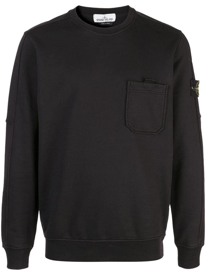 Stone Island Black Logo Sweater