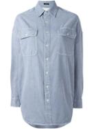 R13 Classic Shirt, Women's, Size: Small, Blue, Cotton