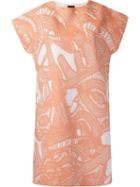 Fernanda Yamamoto Printed Dress, Women's, Size: 43, Pink/purple, Cotton