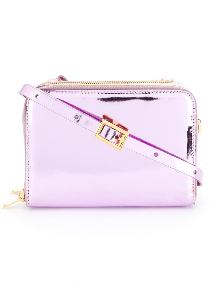 Sophie Hulme Albert Cross Body Bag - Pink & Purple