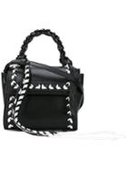 Contrast Stich Tote - Women - Leather - One Size, Black, Leather, Elena Ghisellini