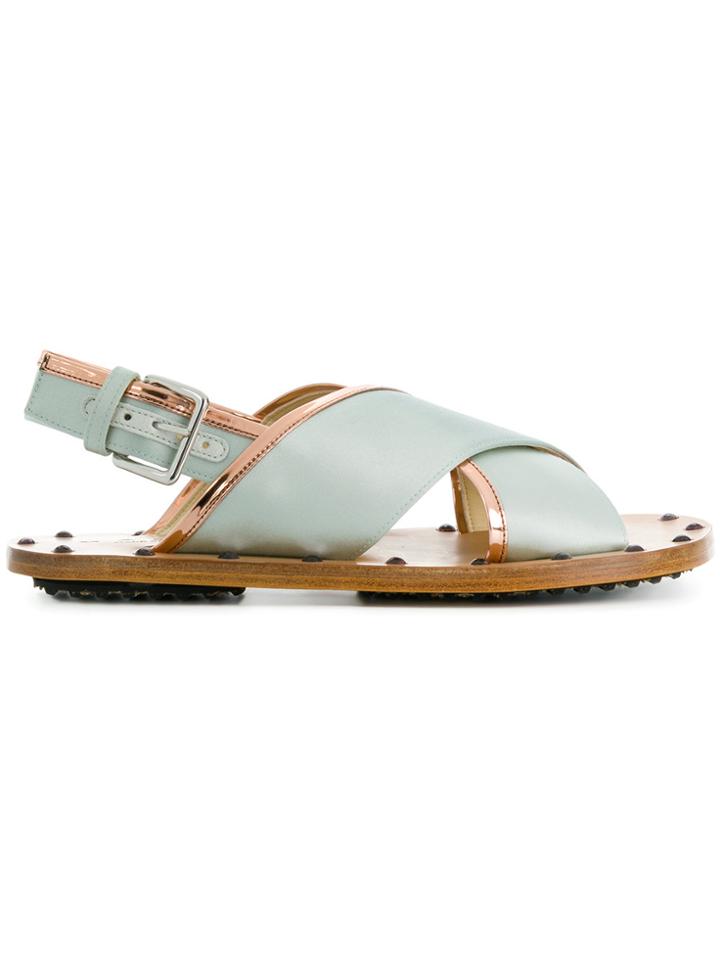 Marni Cross Over Strap Sandals - Multicolour