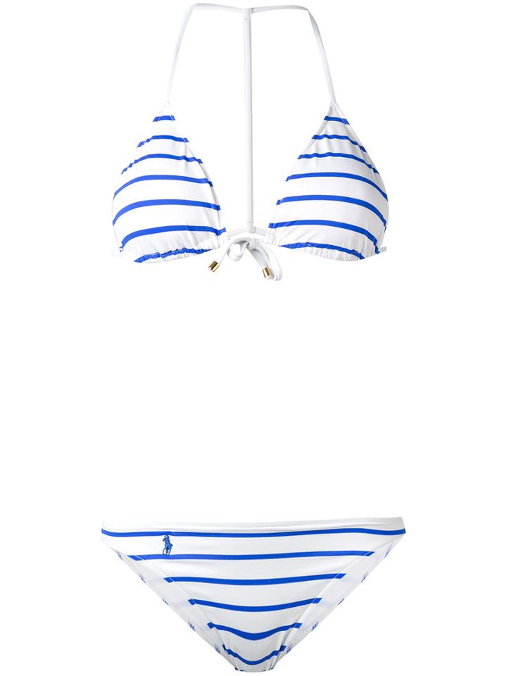 Polo Ralph Lauren - Striped Bikini - Women - Nylon/polyester/spandex/elastane - Xs, Women's, White, Nylon/polyester/spandex/elastane