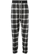 Rick Owens Check Print Track Pants - Black