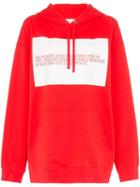 Calvin Klein Jeans Est. 1978 Bio Logo Print Hoodie - Red