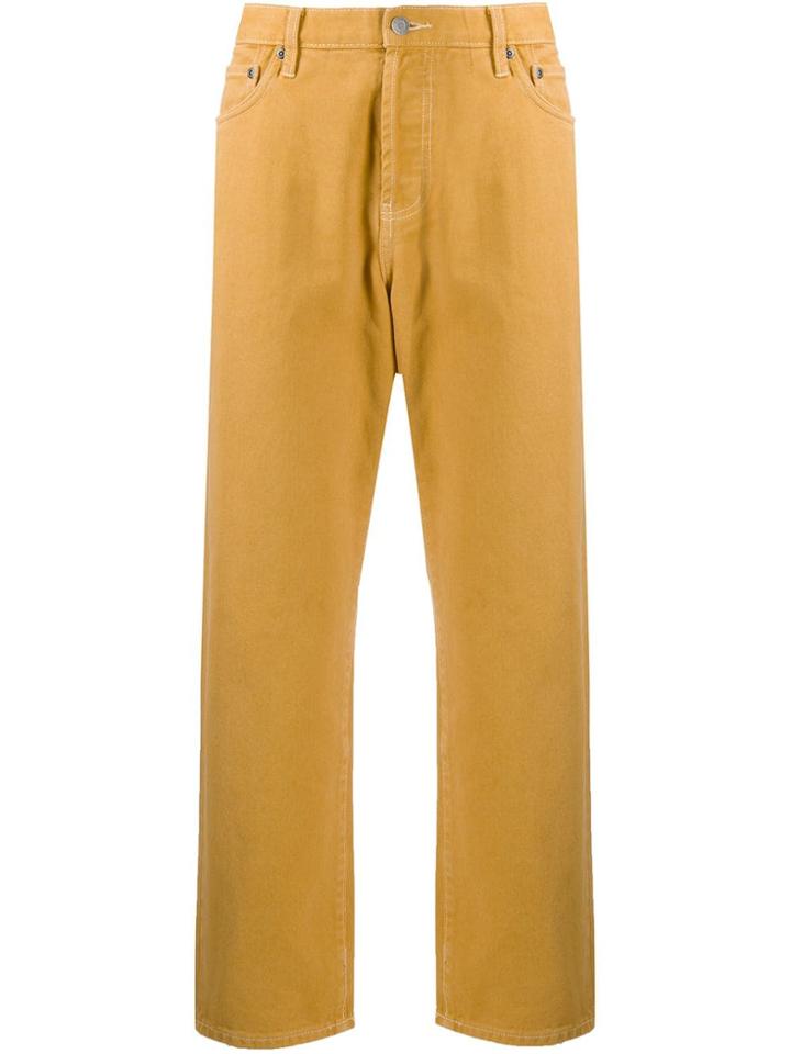 Stussy Cropped Capri Trousers - Yellow
