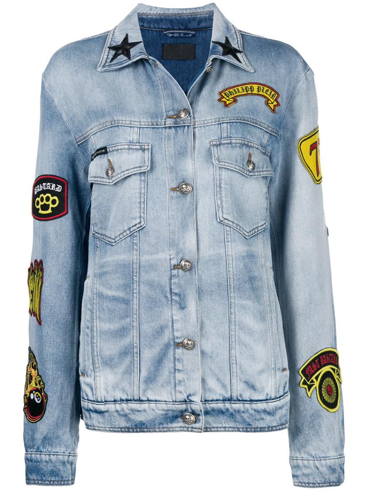 Philipp Plein Fashion Show Denim Jacket - Blue