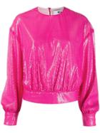 Msgm Sequin Sweatshirt - Pink