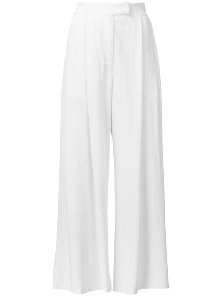 Dusan High Waisted Trousers, Women's, Size: 42, White, Viscose