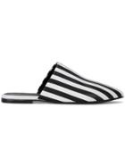 Marques'almeida Striped Flat Mules - Black