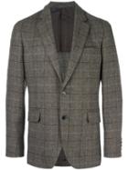 Hackett Plaid Blazer, Men's, Size: 48, Brown, Cupro/wool/goat Suede