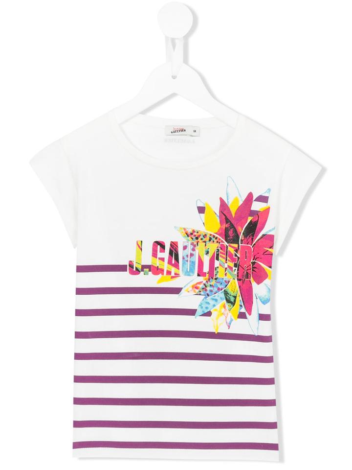 Jean Paul Gaultier - Striped T-shirt - Kids - Cotton/spandex/elastane - 8 Yrs, Girl's, White