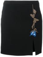 Christopher Kane Embroidered Rose Mini Skirt