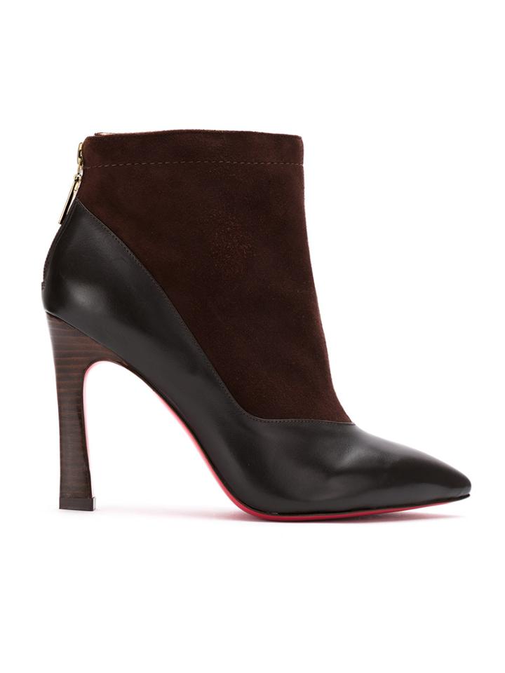 Zeferino Suede Panels Ankle Boots - Brown