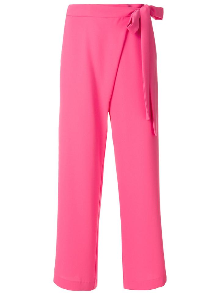 P.a.r.o.s.h. Tied Waist Trousers - Pink & Purple