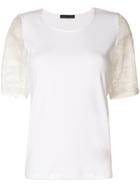 Fabiana Filippi Contrast Sleeves T-shirt - White